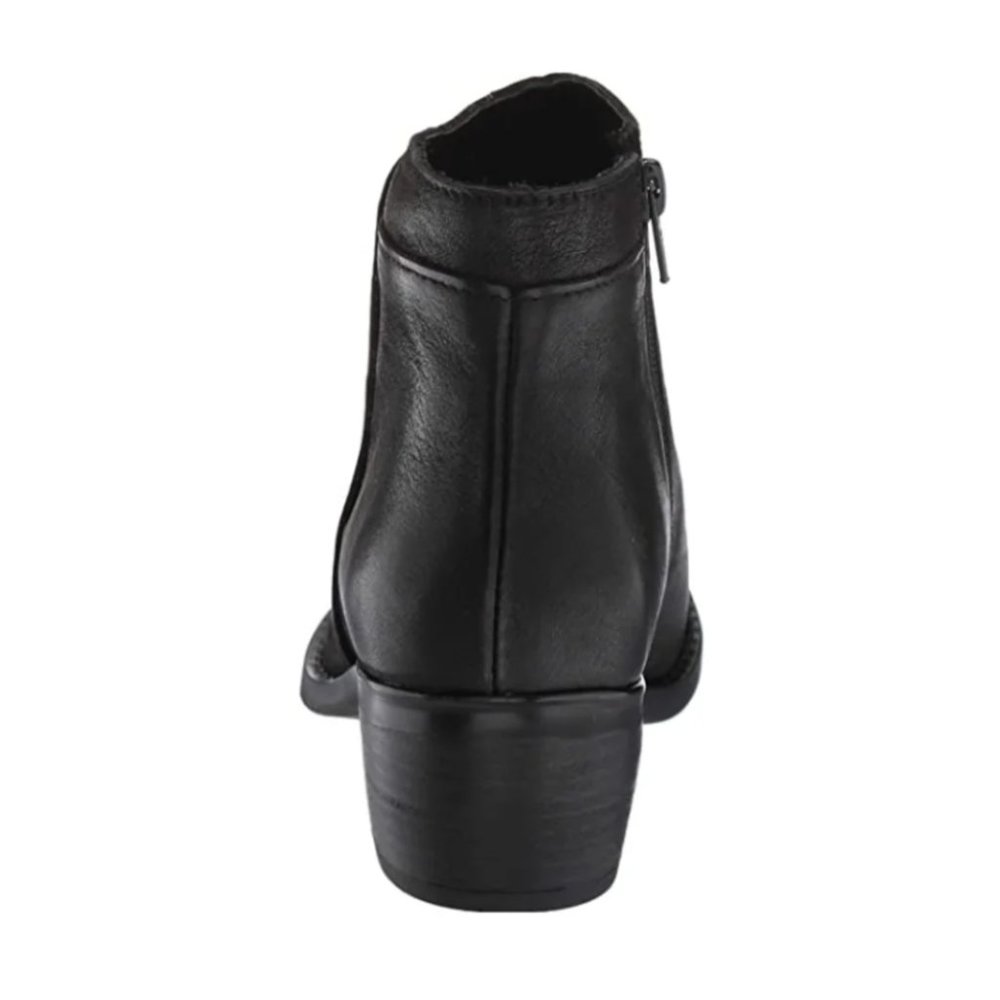 NEW Eric Michael Women Hayley Black Above Ankle Zip Bootie Lined Low Block Heel - Picture 4 of 7